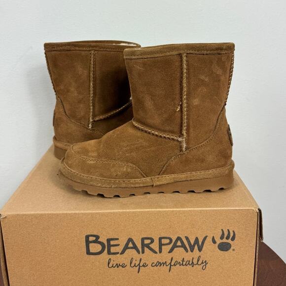 Bearpaw Brady Youth Unisex Genuine Shearling Lined Suede Boot Little Kid Size 13 - Picture 5 of 8